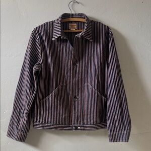 Sailor Moku Products- Striped Jacket with Button Closure